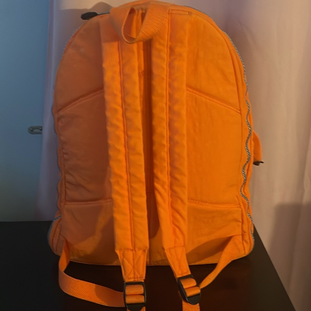 Kipling Expandable Backpack Bright Orange Very Cl… - image 4